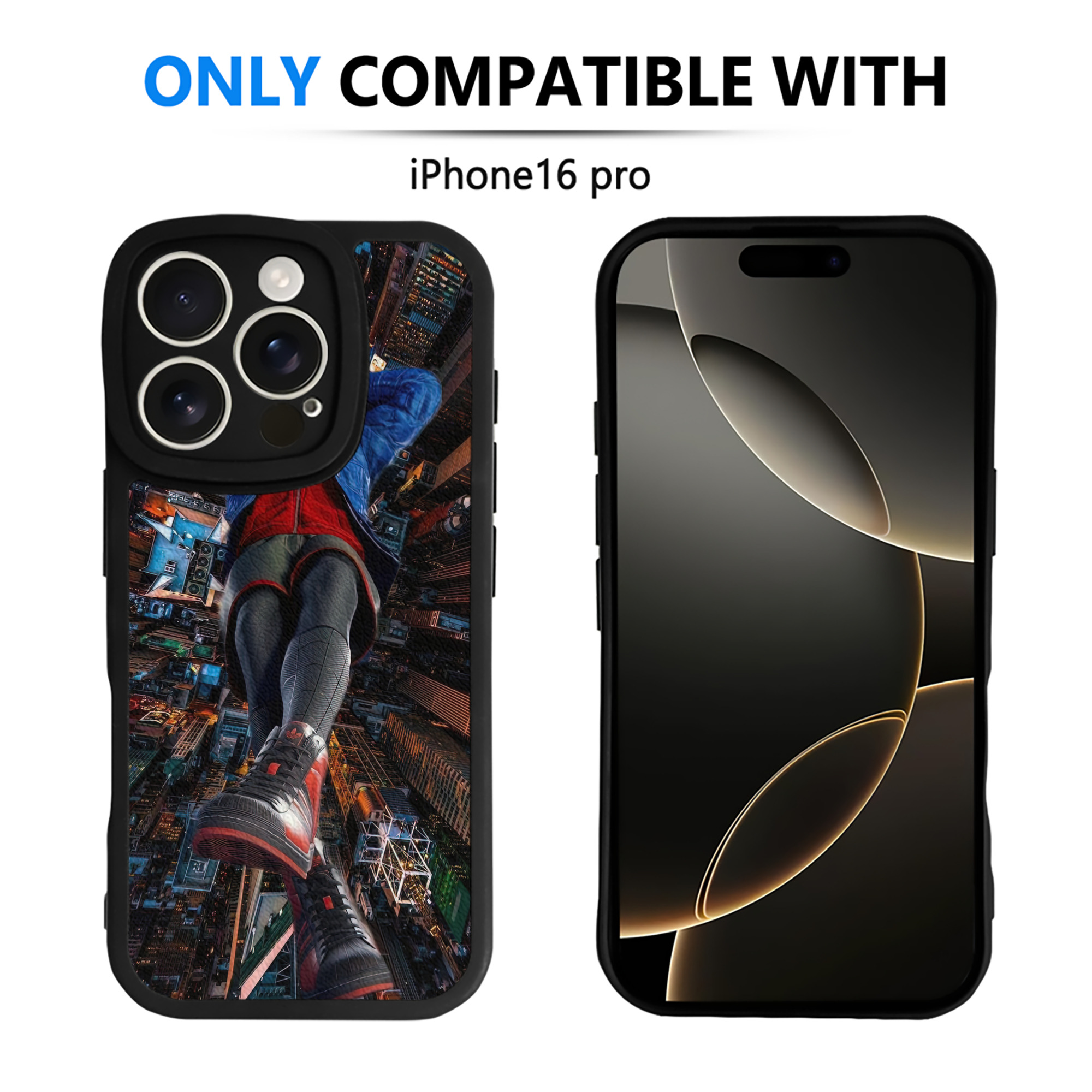 （画像用） Spider Man スパイダーマン 【iPhone 16シリーズ対応】シリコンスマホケース（レザー調） 材質：シリコン